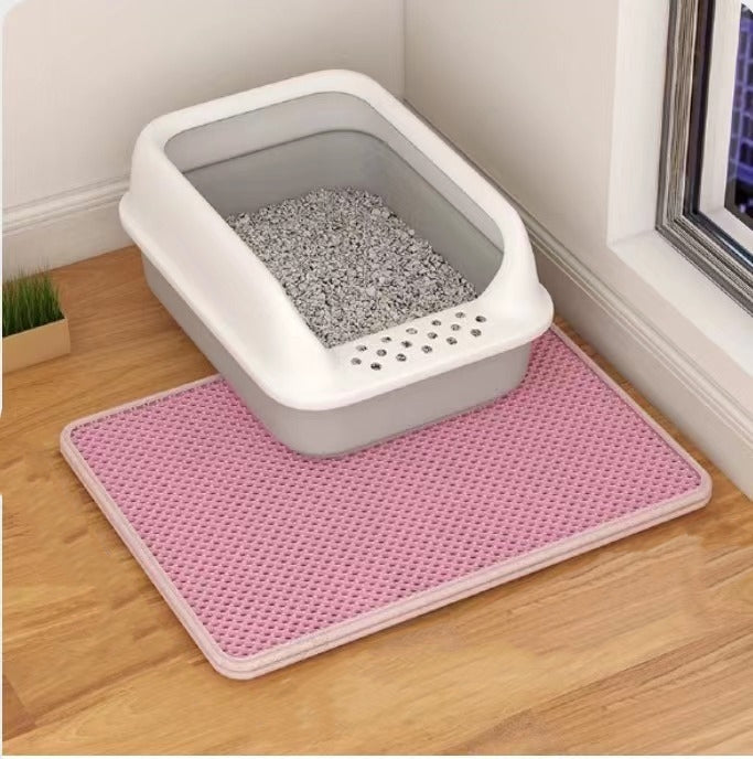 Tapis de Litière pour Chat – Double Couche Anti-Débordement