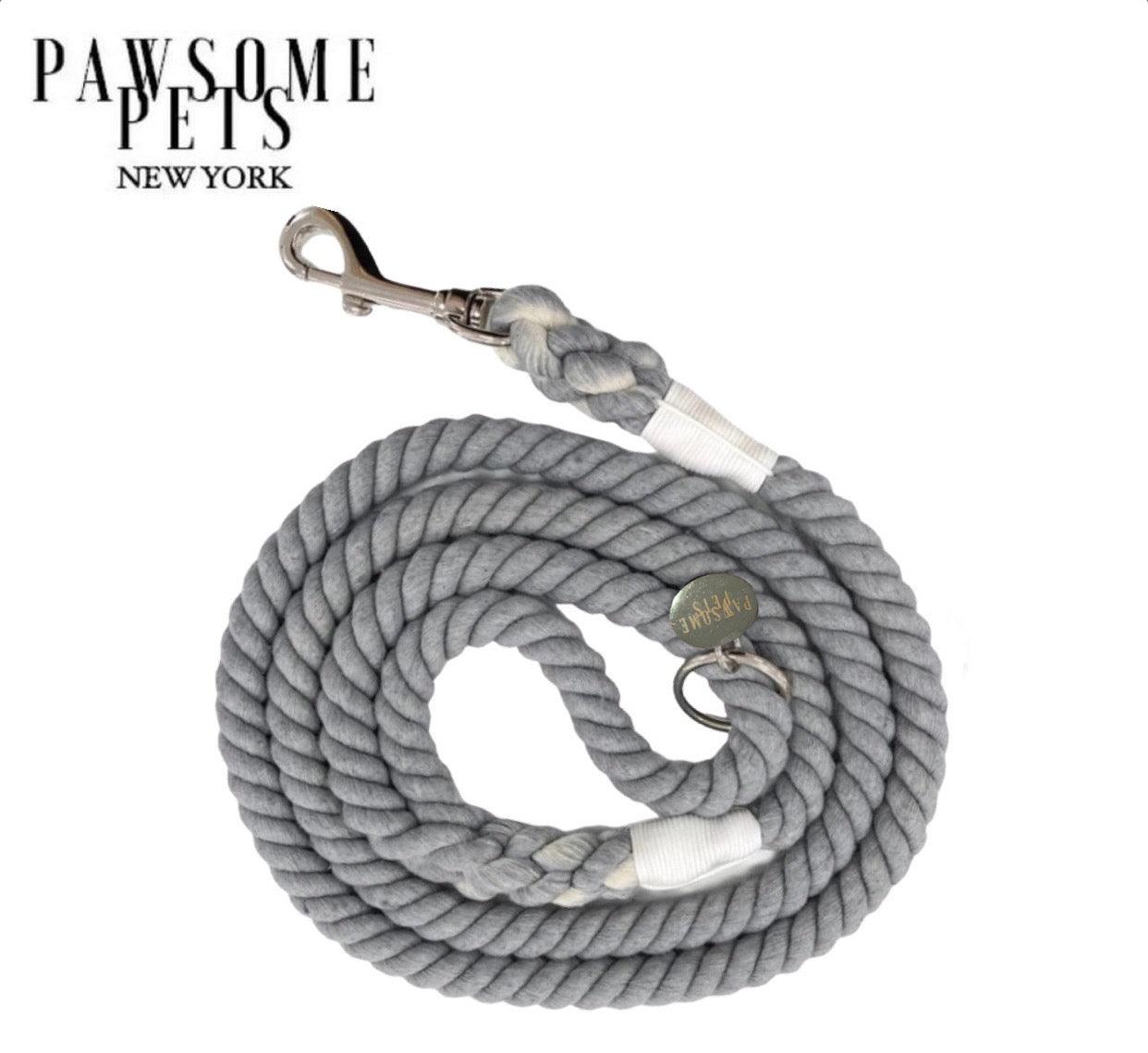 Laisse en corde pour chien – Coloris Biche