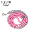 Laisse en corde pour chien – Ombré Gris Rose