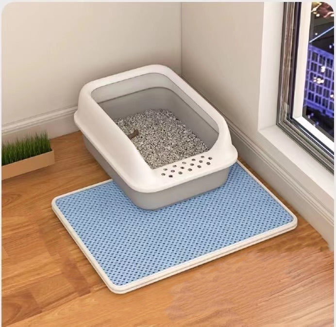 Tapis de Litière pour Chat – Double Couche Anti-Débordement