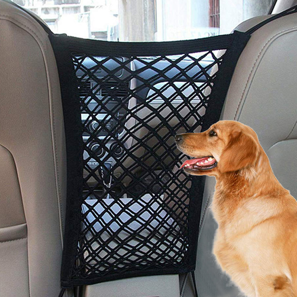 Filet de sécurité élastique pour voiture – Séparateur chien et enfant
