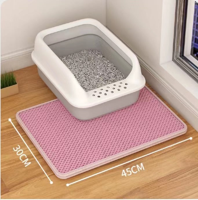 Tapis de Litière pour Chat – Double Couche Anti-Débordement