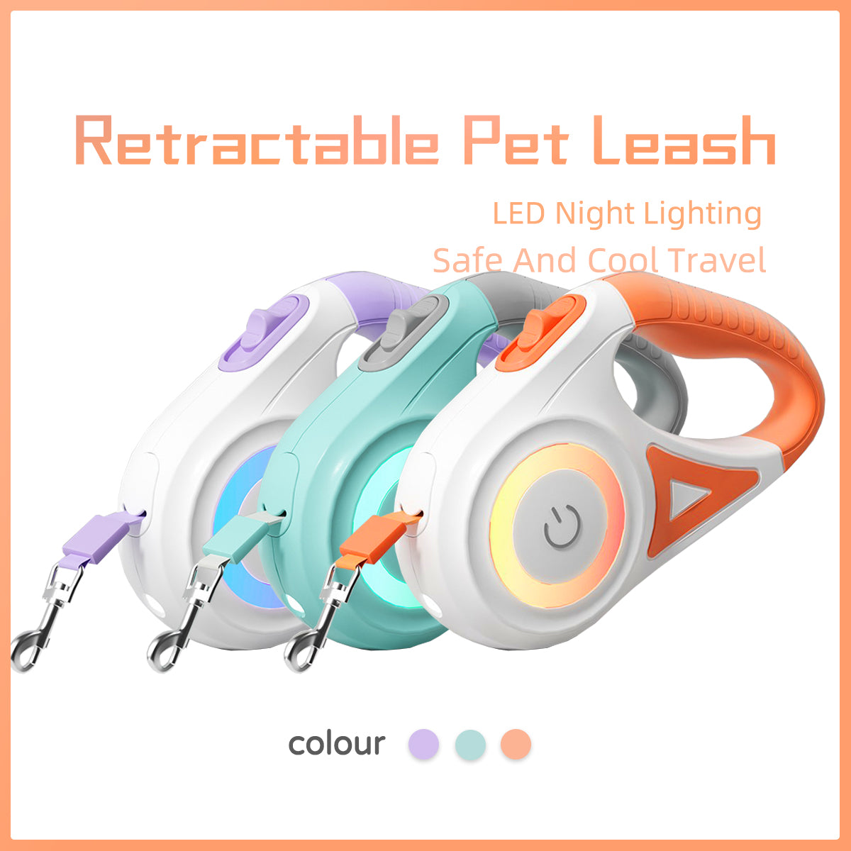 Laisse rétractable pour chien avec collier – Système automatique